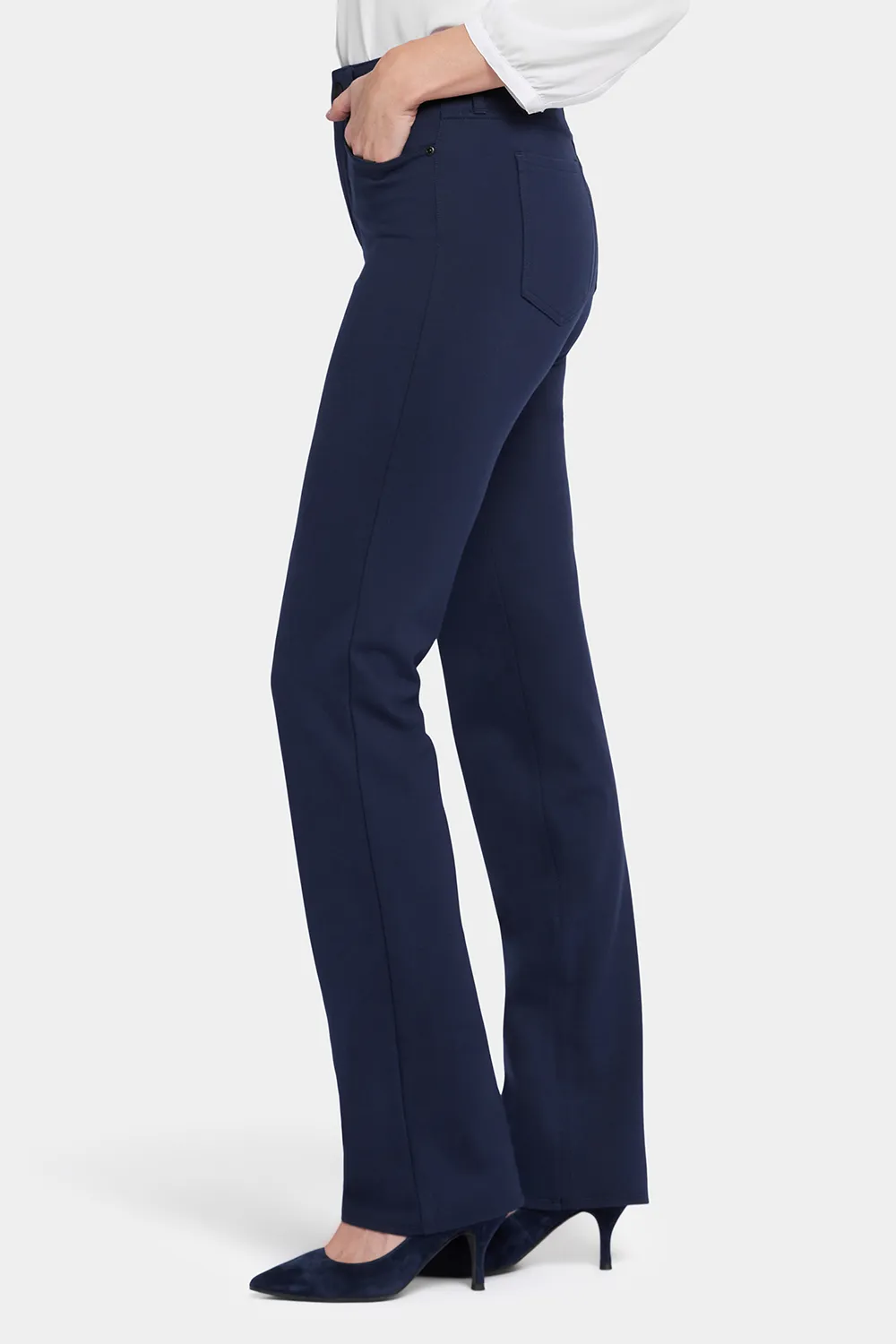 Marilyn Straight Pants In Petite - Oxford Navy sold by NYDJ product image thumbnail 3