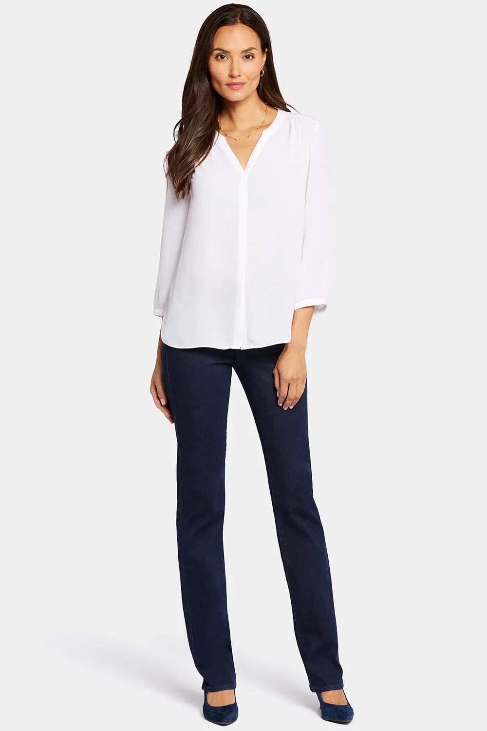 Pintuck Blouse - Optic White sold by NYDJ product image thumbnail 5