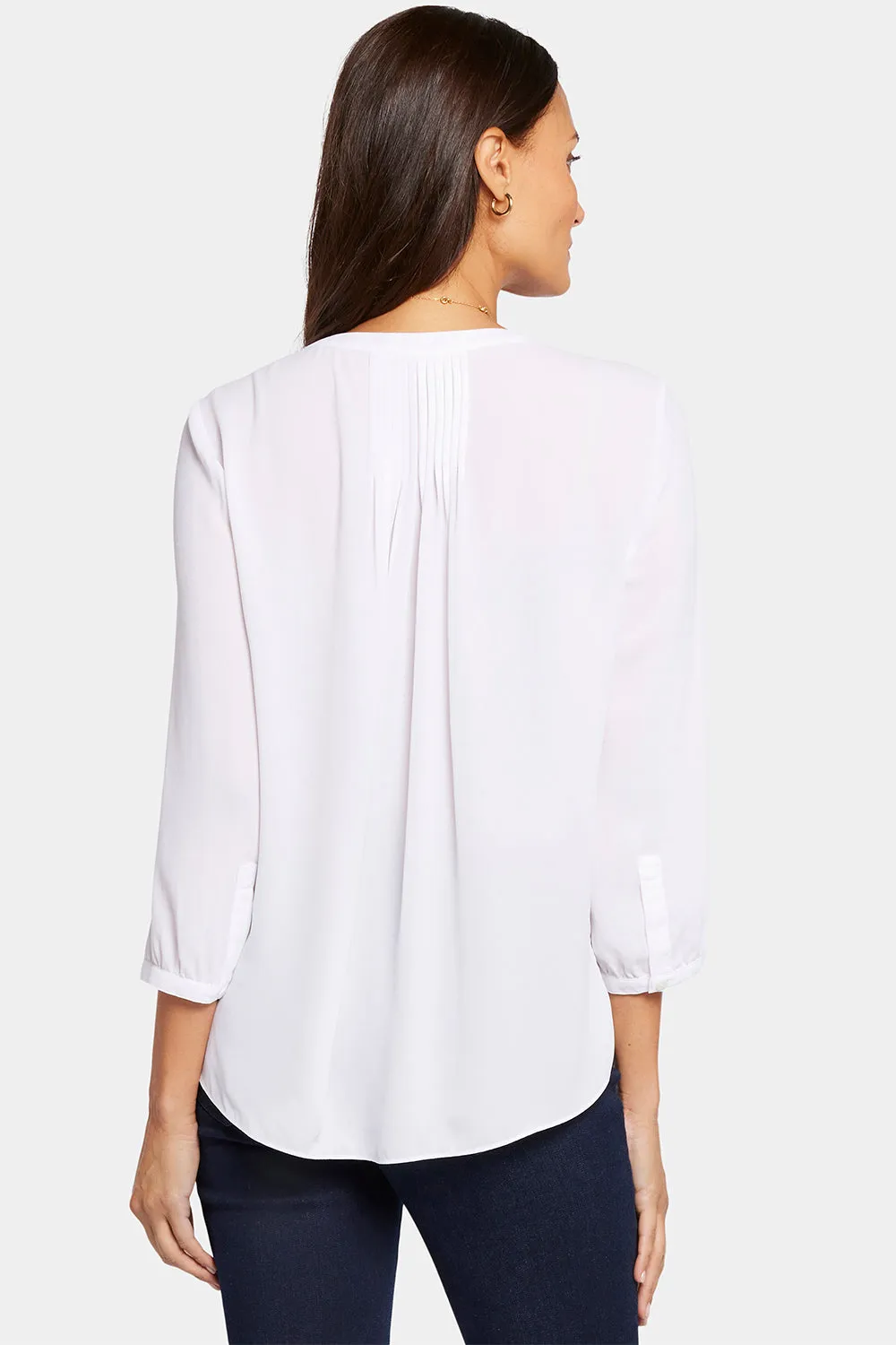 Pintuck Blouse - Optic White sold by NYDJ product image thumbnail 2