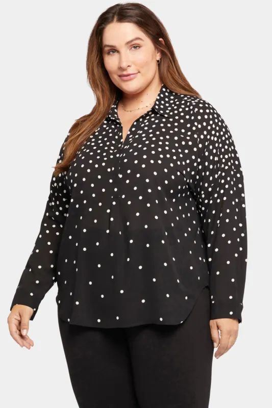 Becky Blouse In Plus Size - Percy Dot sold by NYDJ