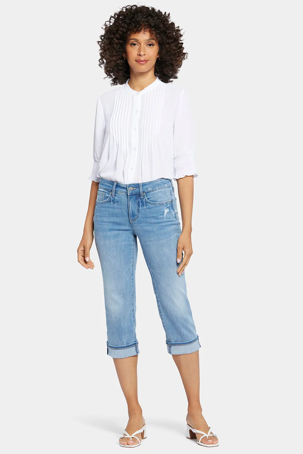 Marilyn Straight Crop Jeans In Petite - Lakefront sold by NYDJ product image thumbnail 4