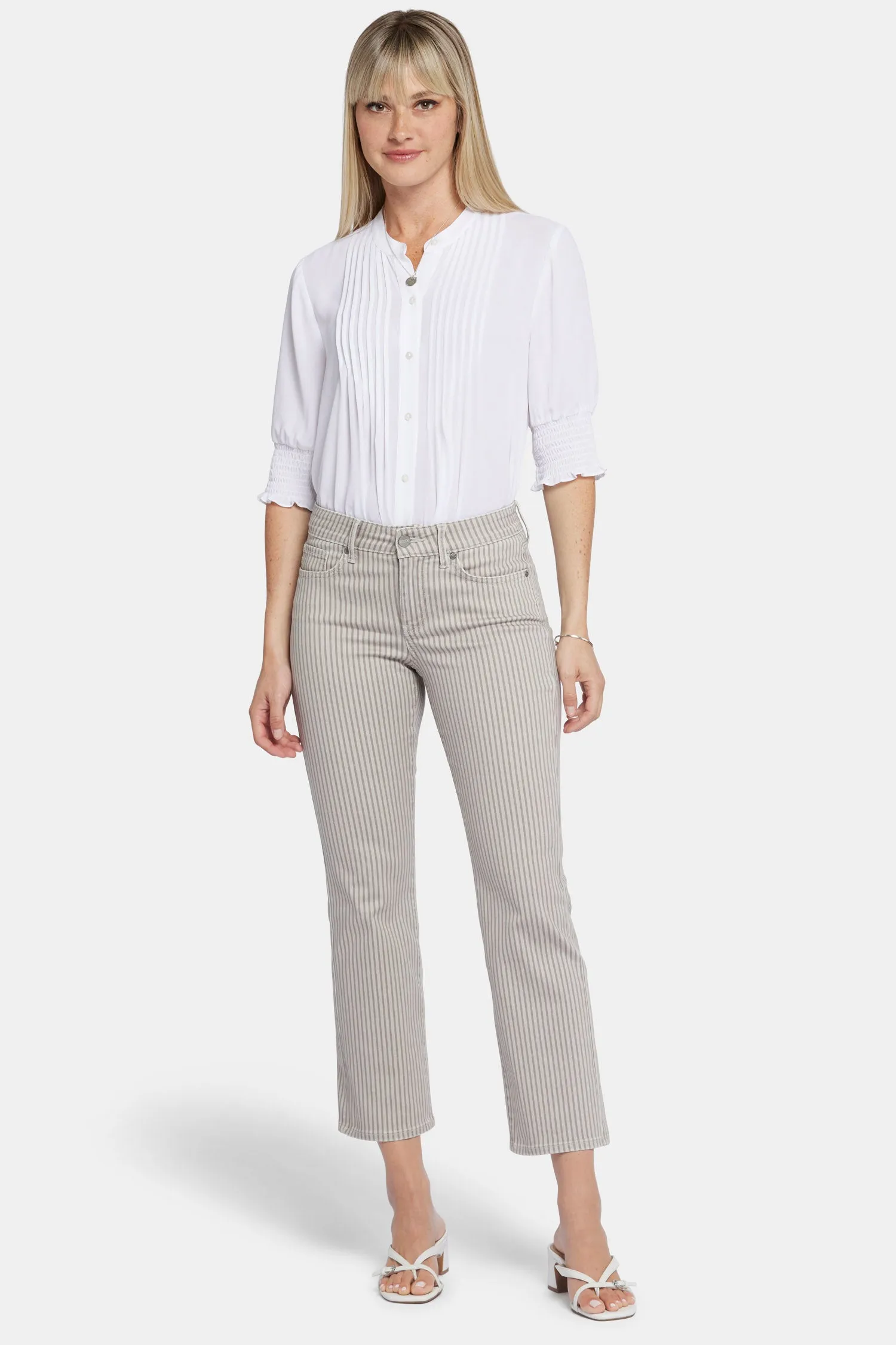 Marilyn Straight Ankle Jeans In Petite - Sandbar Stripe sold by NYDJ product image thumbnail 4