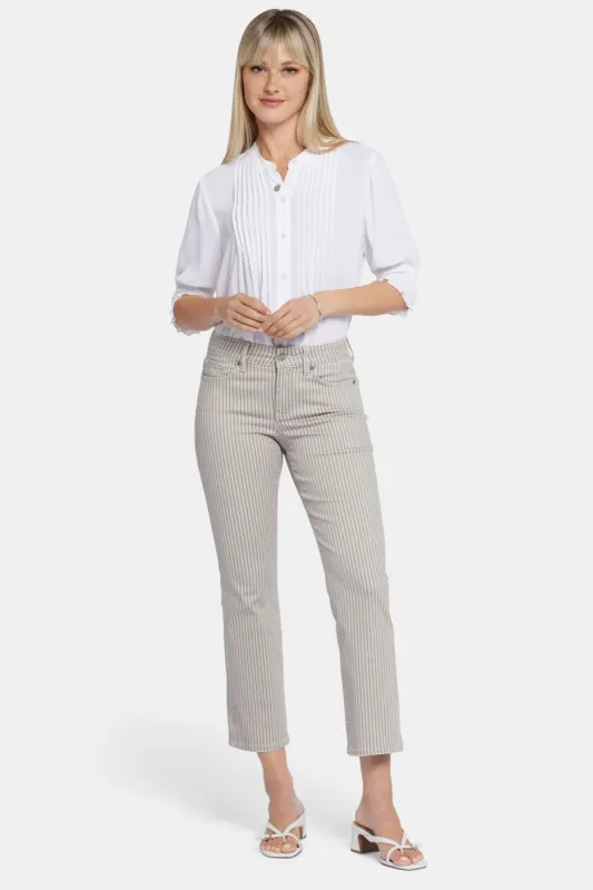 Marilyn Straight Ankle Jeans In Petite - Sandbar Stripe sold by NYDJ