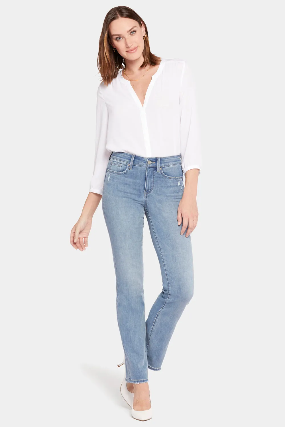 Marilyn Straight Jeans In Petite - Angel sold by NYDJ