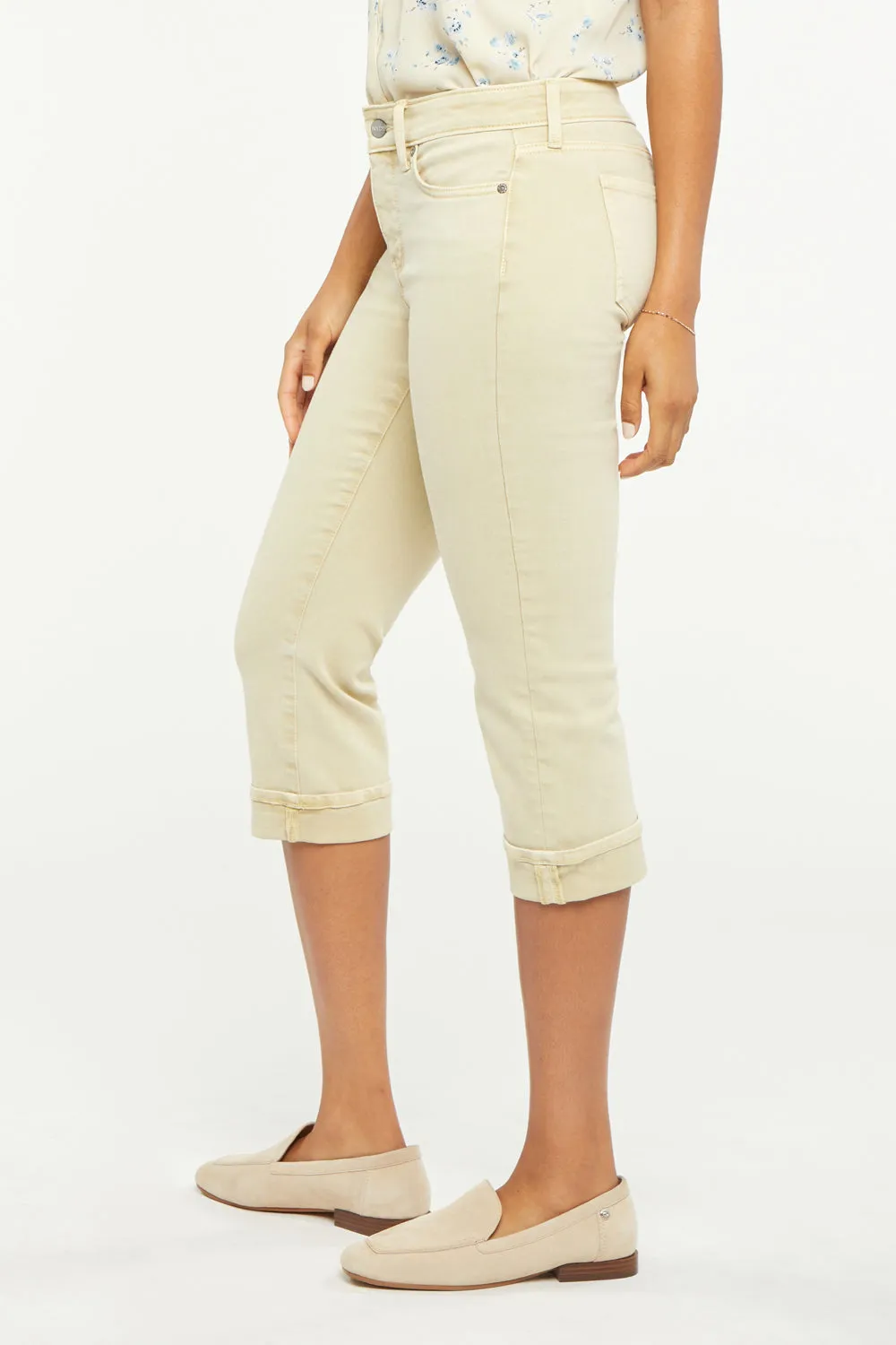 Marilyn Straight Crop Jeans In Petite - Butter sold by NYDJ product image thumbnail 3