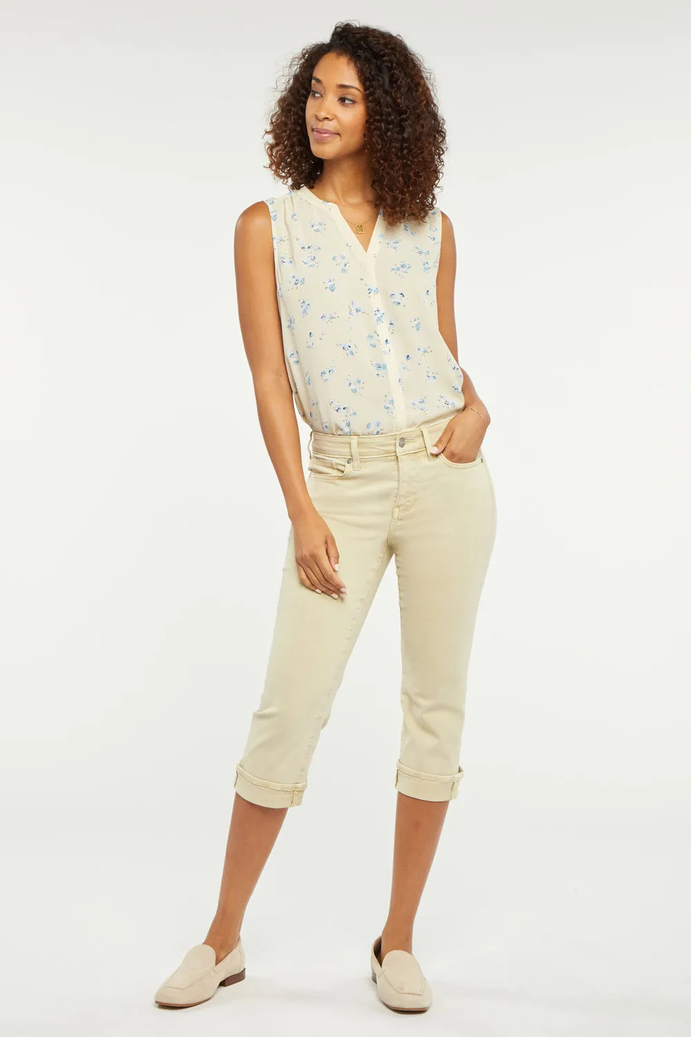 Marilyn Straight Crop Jeans In Petite - Butter sold by NYDJ product image thumbnail 5