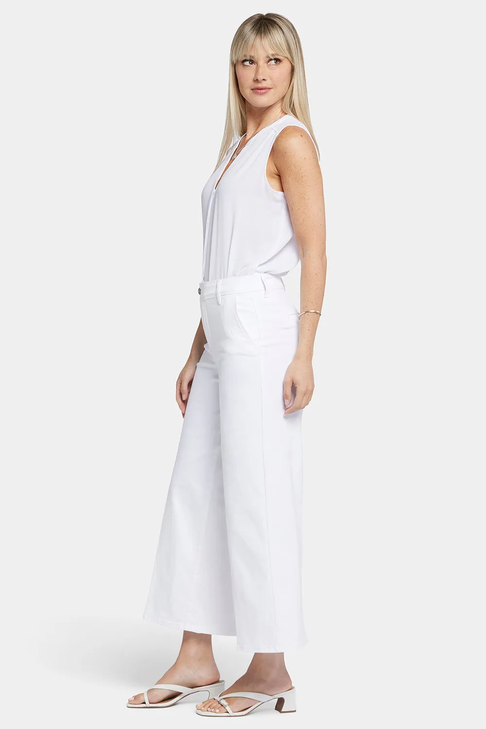 Mona Wide Leg Trouser Ankle Jeans - Optic White sold by NYDJ product image thumbnail 5