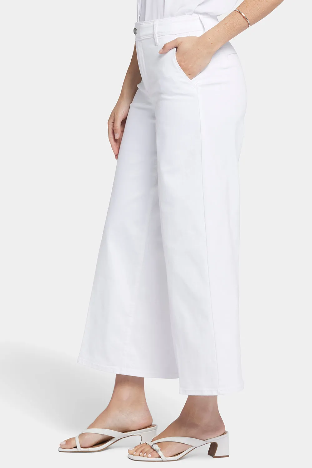 Mona Wide Leg Trouser Ankle Jeans - Optic White sold by NYDJ product image thumbnail 3