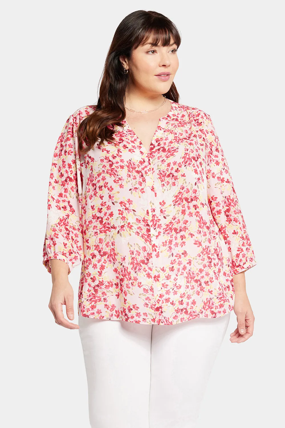 Pintuck Blouse In Plus Size - Summer Wind sold by NYDJ product image thumbnail 4