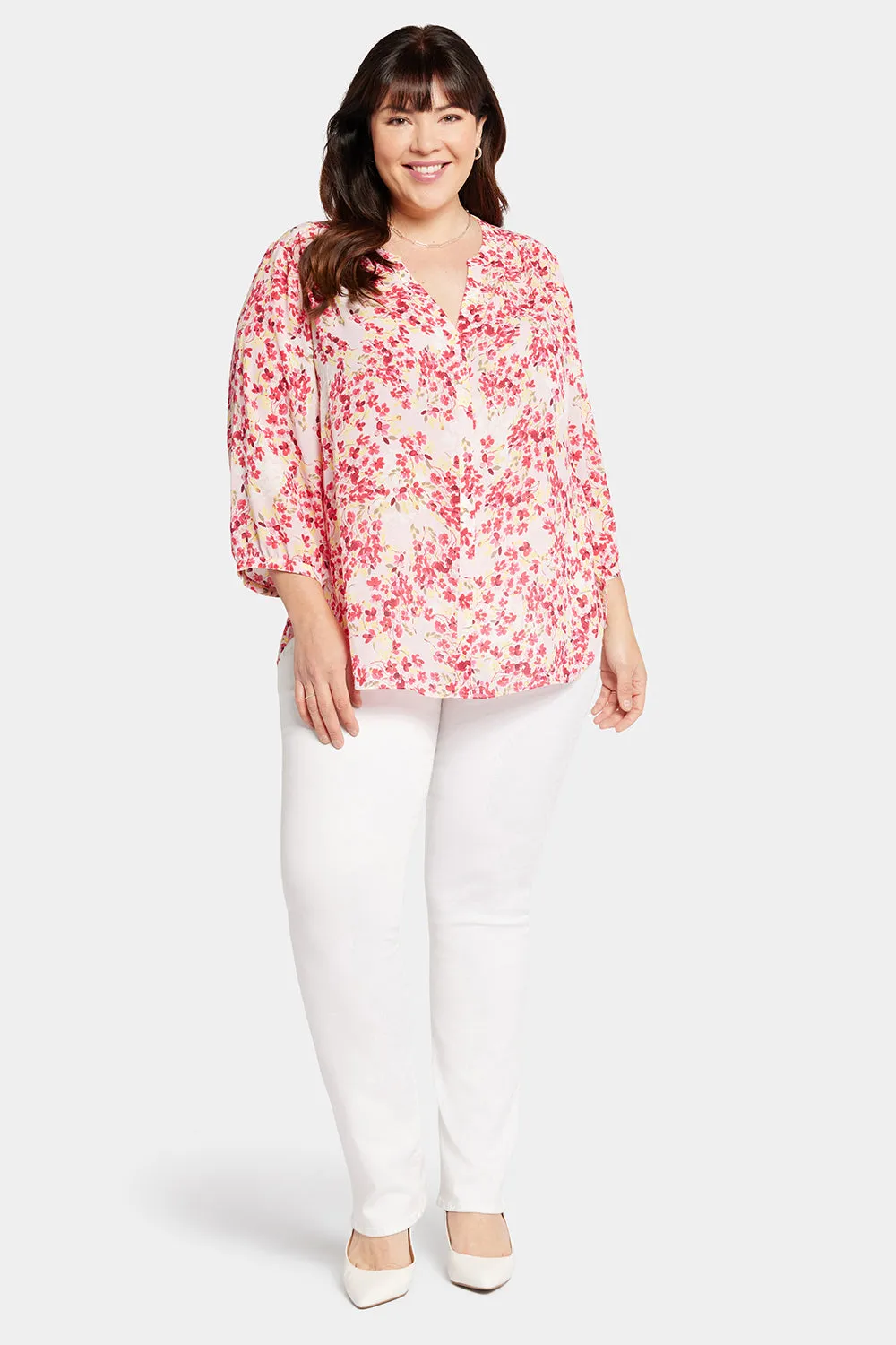 Pintuck Blouse In Plus Size - Summer Wind sold by NYDJ product image thumbnail 5