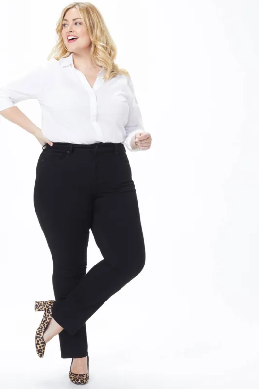 Marilyn Straight Jeans In Plus Size - Black sold by NYDJ