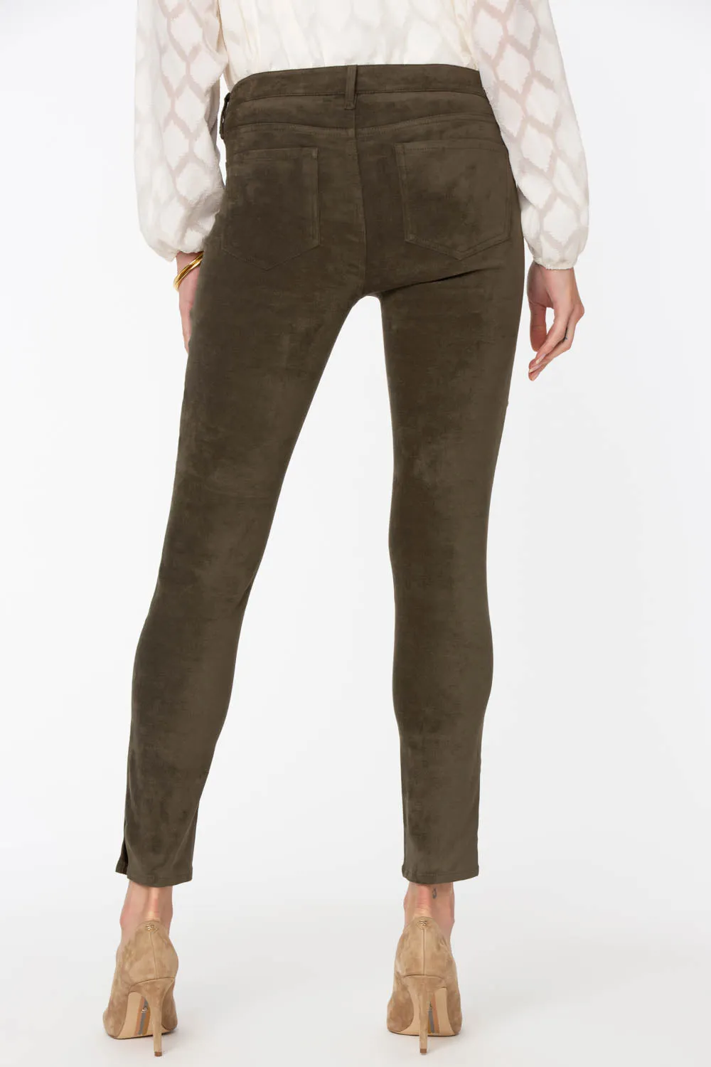 Alina Skinny Ankle Pants In Petite - Martini Olive sold by NYDJ product image thumbnail 4