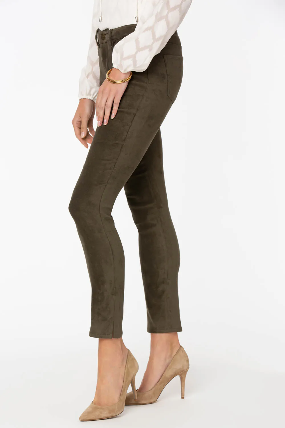 Alina Skinny Ankle Pants In Petite - Martini Olive sold by NYDJ product image thumbnail 3