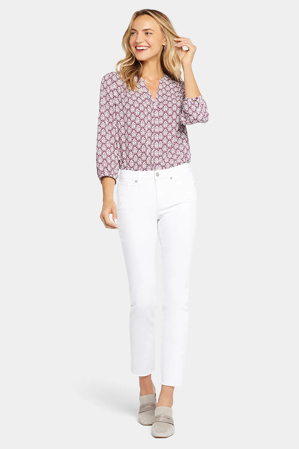 Sheri Slim Ankle Jeans In Petite - Optic White sold by NYDJ product image thumbnail 4