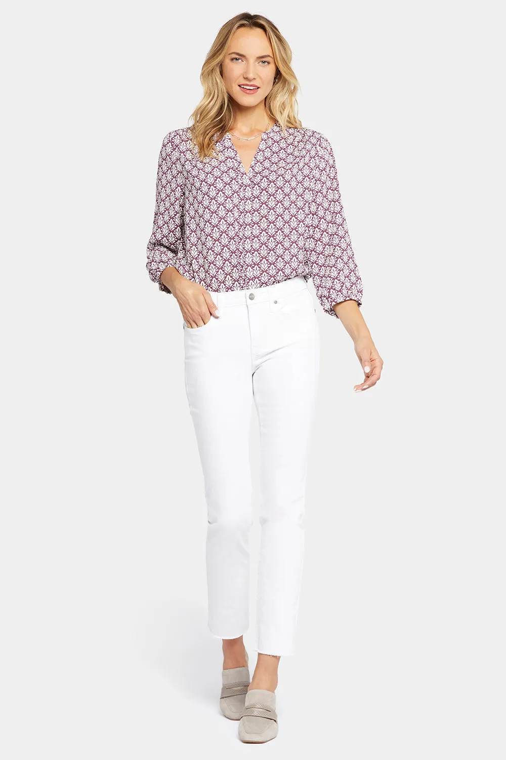 Sheri Slim Ankle Jeans In Petite - Optic White sold by NYDJ