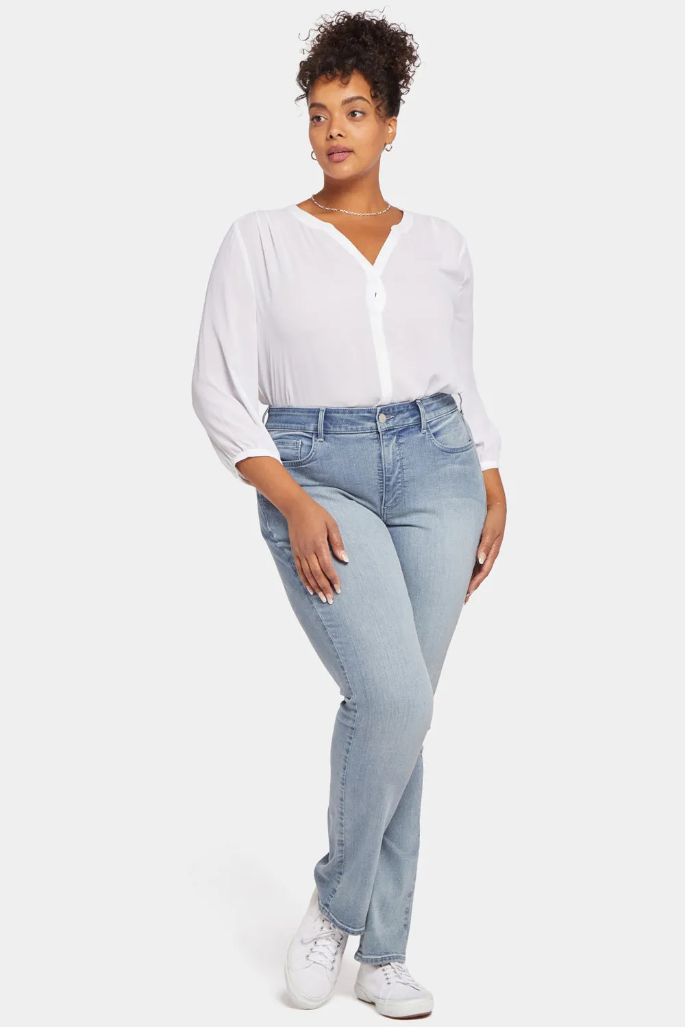 Marilyn Straight Jeans In Plus Size - Thistle Falls sold by NYDJ product image thumbnail 4