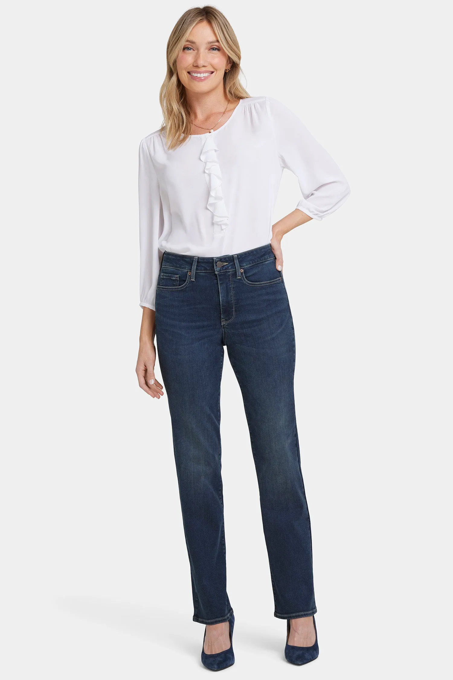 Marilyn Straight Jeans In Long Inseam - Presley sold by NYDJ product image thumbnail 4