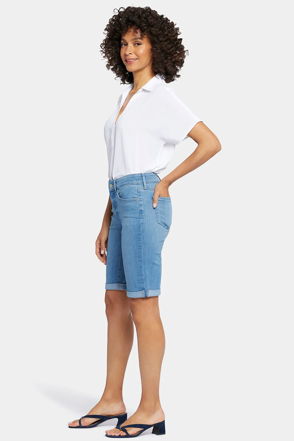 Briella 10 Inch Denim Shorts In Petite - Nottinghill sold by NYDJ product image thumbnail 5