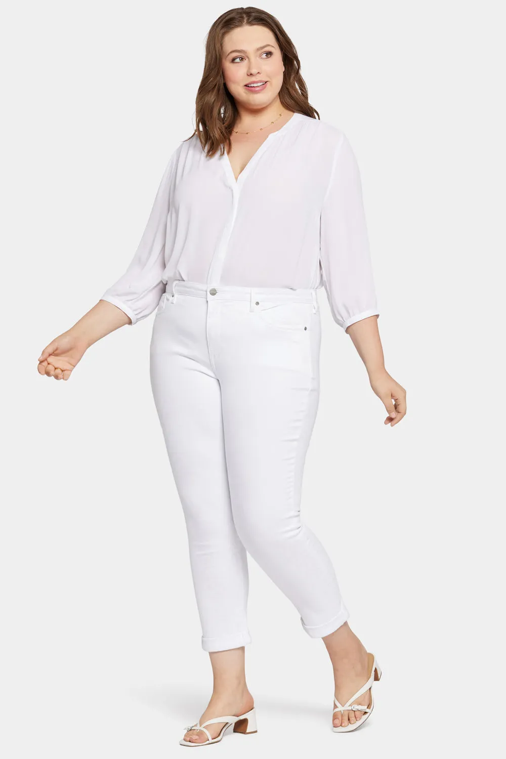 Sheri Slim Ankle Jeans In Plus Size - Optic White sold by NYDJ product image thumbnail 5