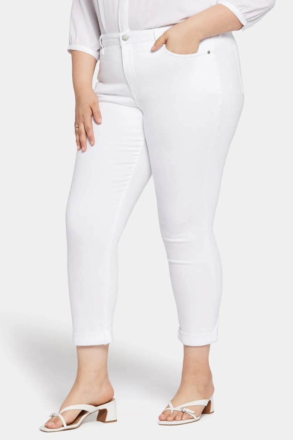Sheri Slim Ankle Jeans In Plus Size - Optic White sold by NYDJ product image thumbnail 3