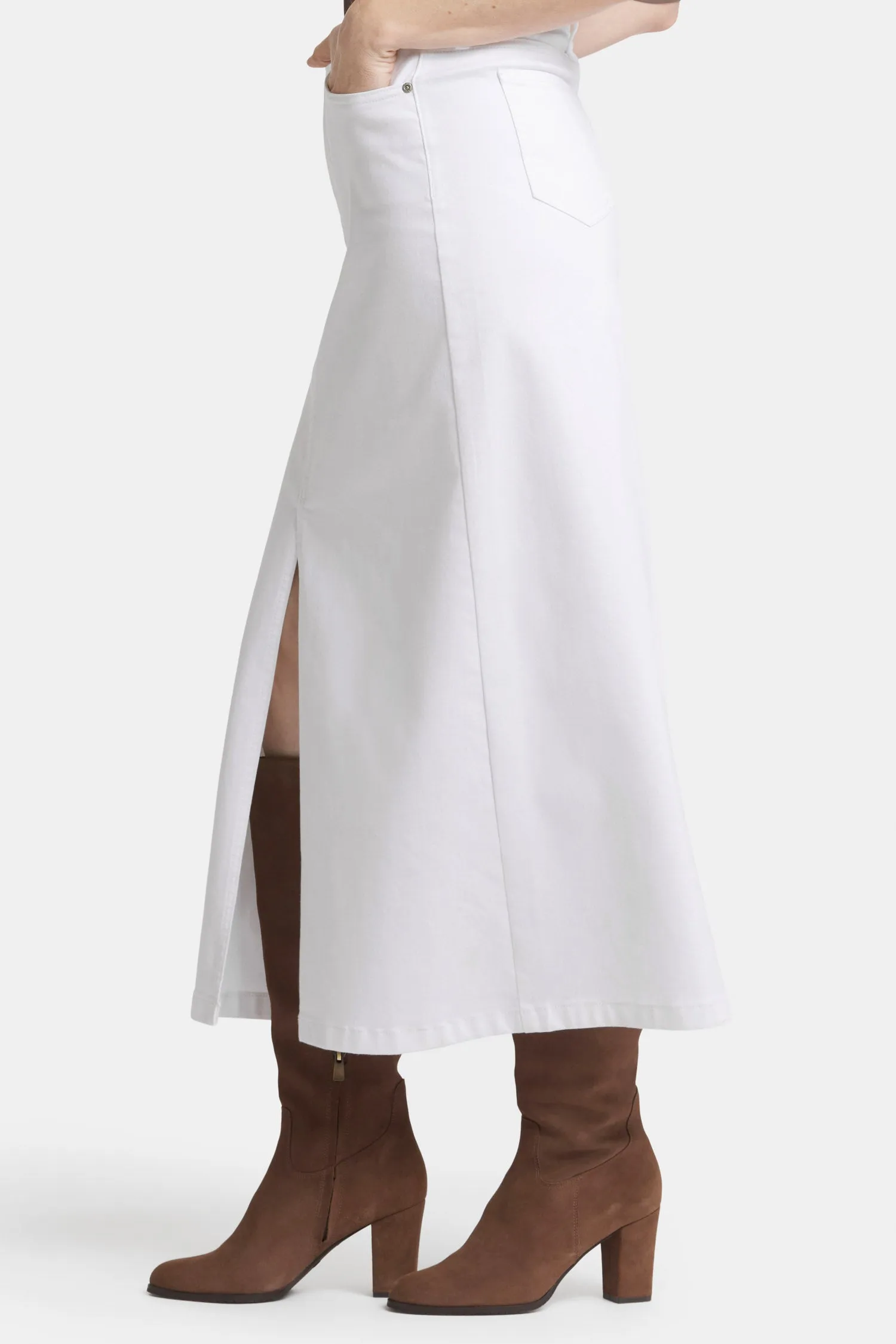 High Rise Long Skirt - Optic White sold by NYDJ product image thumbnail 3