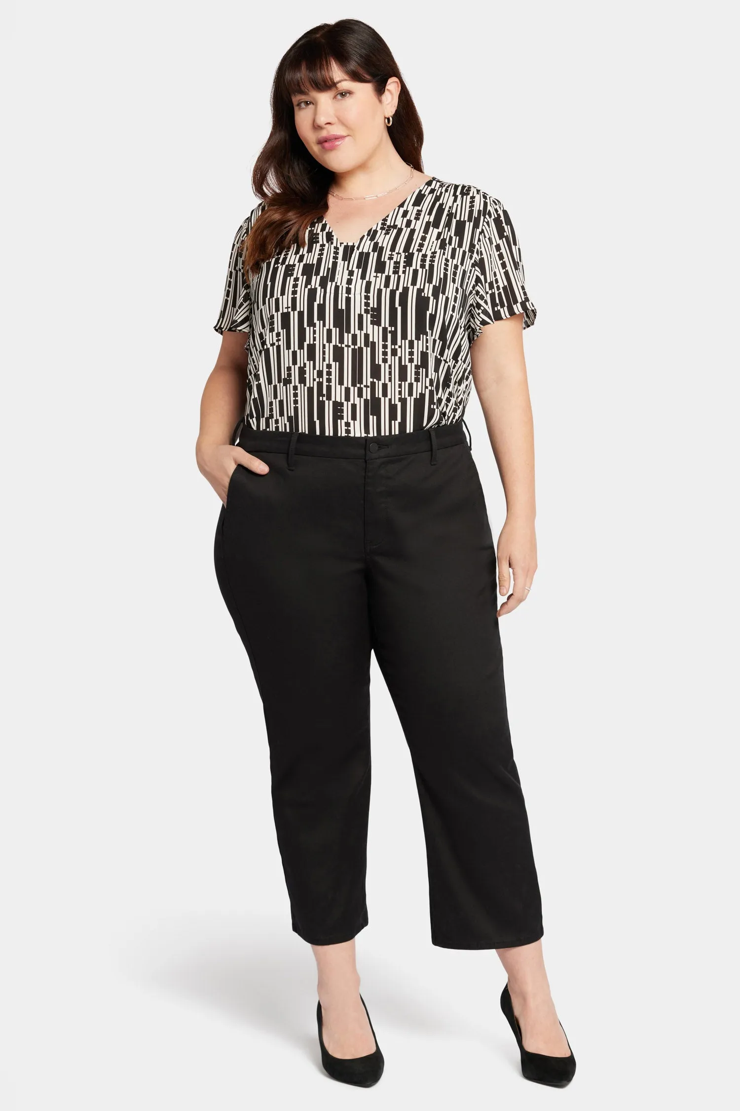Piper Trouser Pants In Plus Size - Black sold by NYDJ product image thumbnail 4