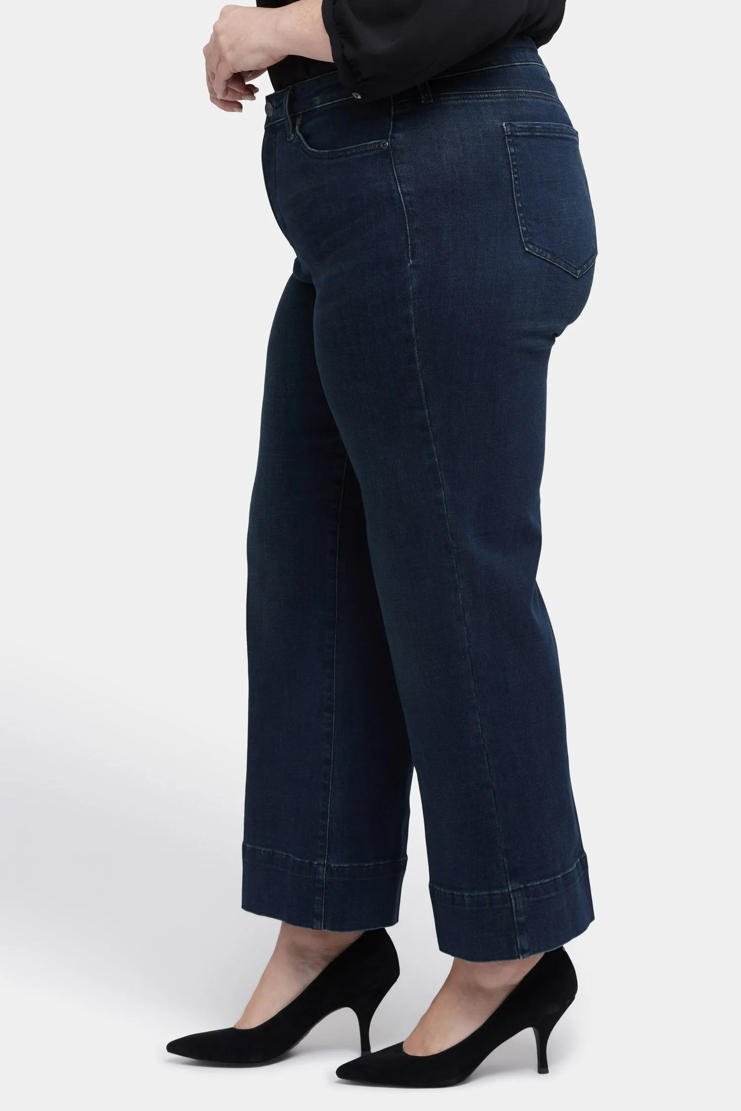 Teresa Wide Leg Ankle Jeans In Plus Size - Obsidian Blue sold by NYDJ product image thumbnail 3