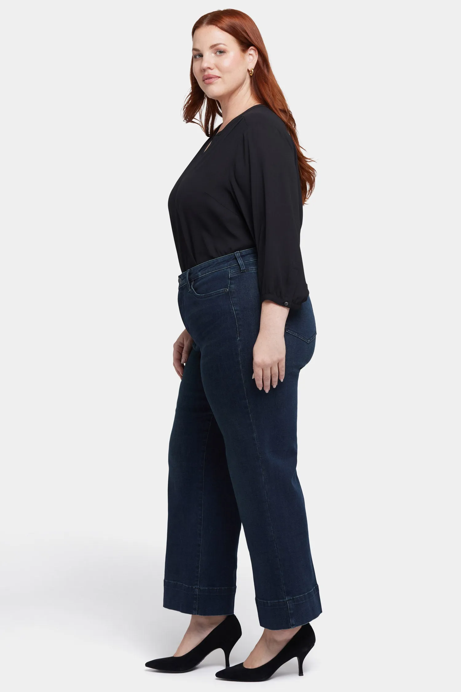 Teresa Wide Leg Ankle Jeans In Plus Size - Obsidian Blue sold by NYDJ product image thumbnail 5