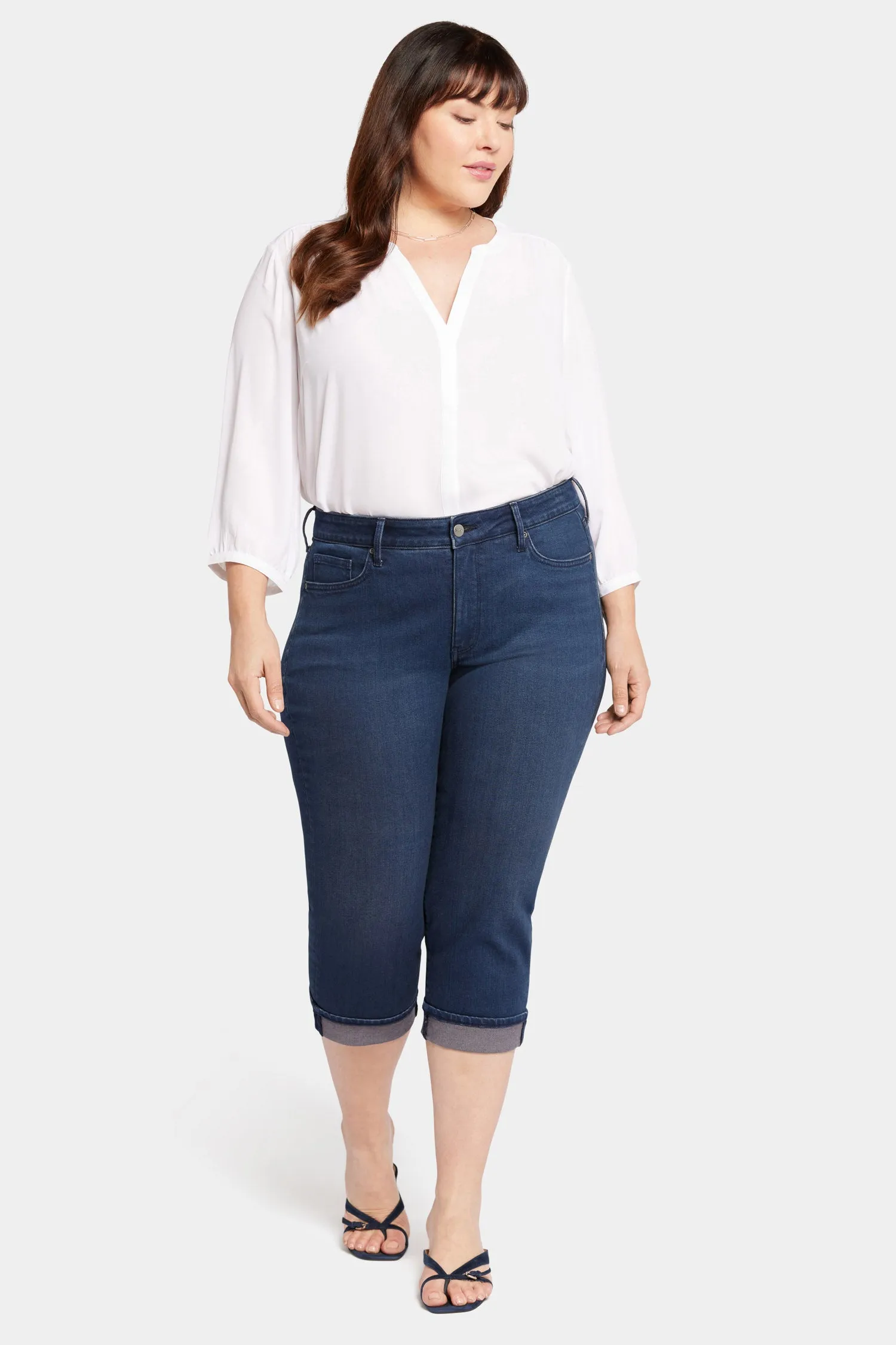 Marilyn Straight Crop Jeans In Plus Size - Inspire sold by NYDJ
