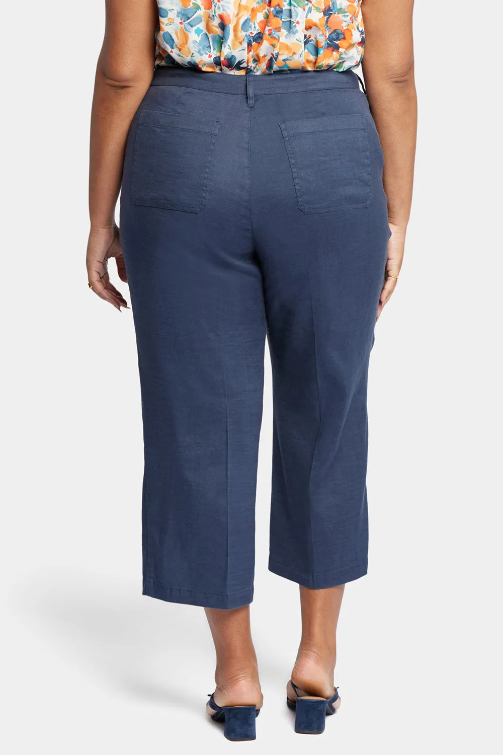 Wide Leg Cargo Capri Pants In Plus Size - Oxford Navy sold by NYDJ product image thumbnail 2