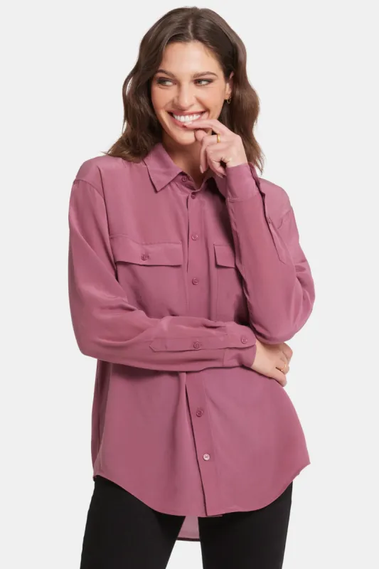 Lauren Silk Blouse - Crushed Berry sold by NYDJ