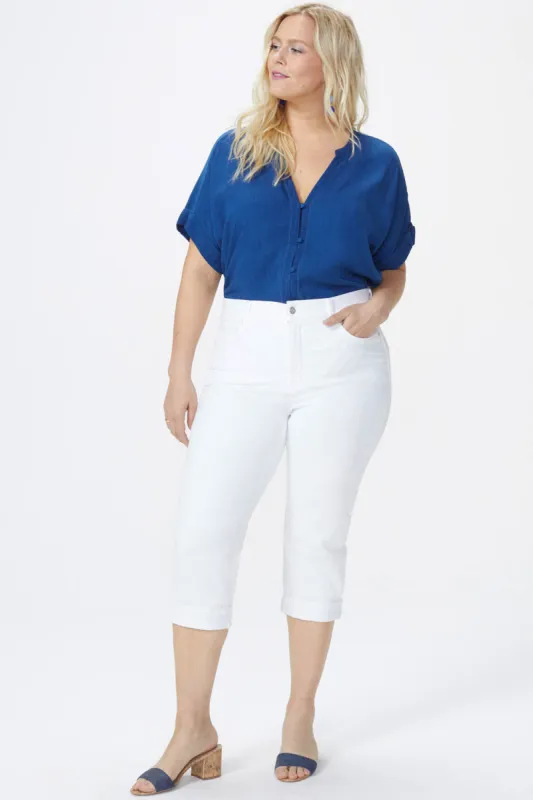 Marilyn Straight Crop Jeans In Plus Size - Optic White sold by NYDJ