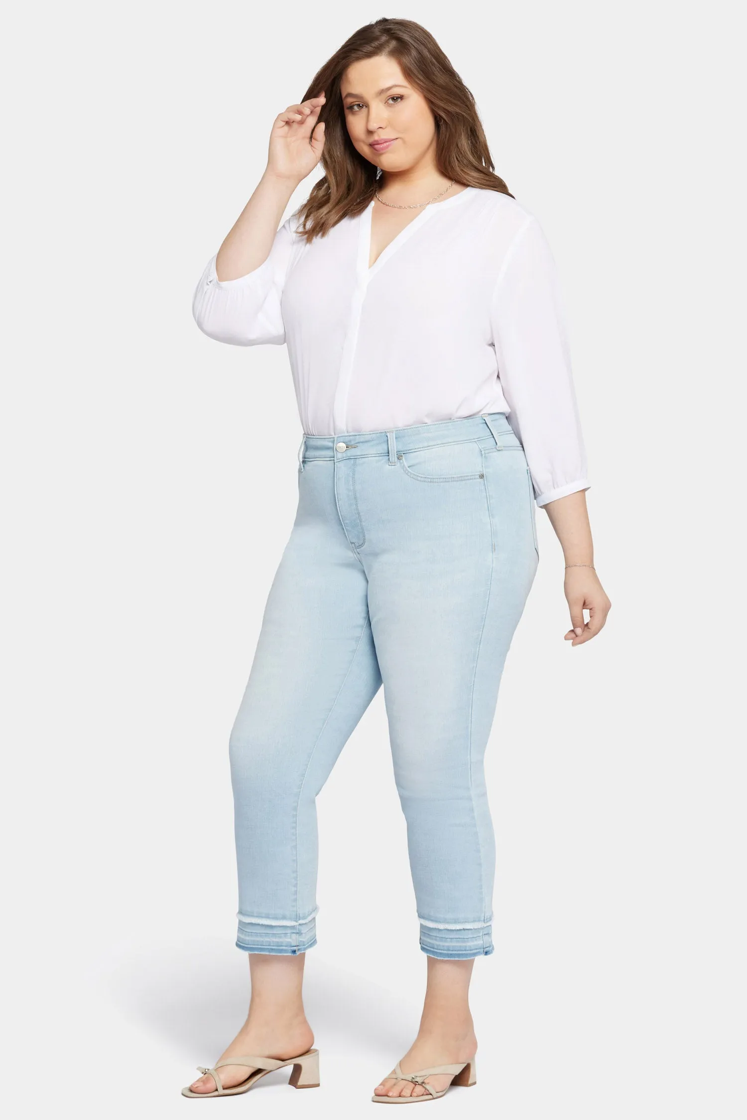 Marilyn Straight Ankle Jeans In Plus Size - Brightside sold by NYDJ product image thumbnail 5
