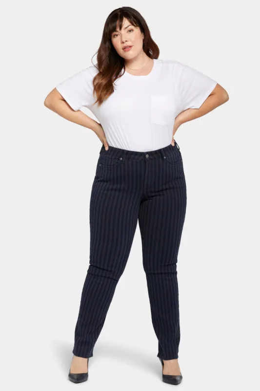 Marilyn Straight Jeans In Plus Size - Tahoe Stripe sold by NYDJ