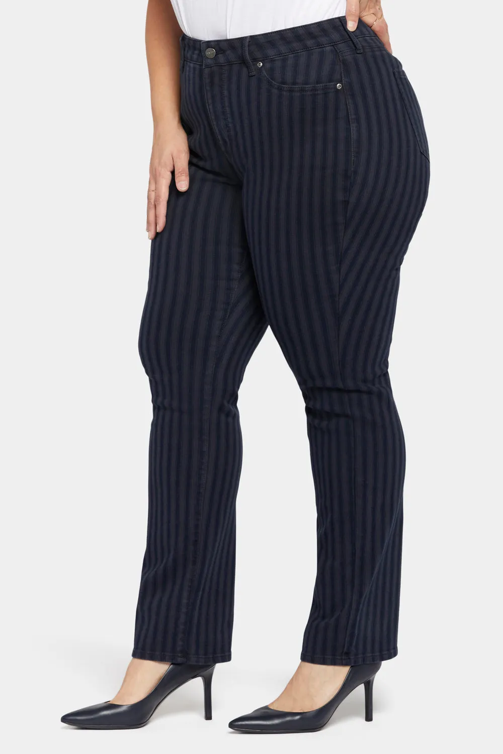 Marilyn Straight Jeans In Plus Size - Tahoe Stripe sold by NYDJ product image thumbnail 3