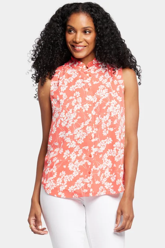 Sleeveless Ruffle Neck Blouse - Magdalene sold by NYDJ