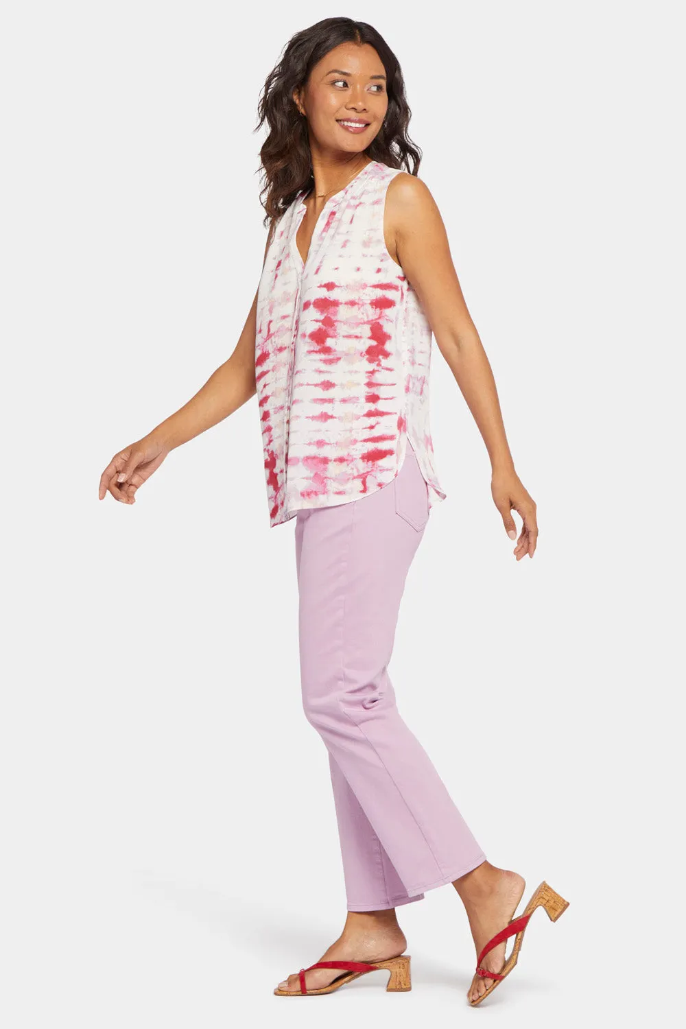 Sleeveless Pintuck Blouse - Carnelian sold by NYDJ