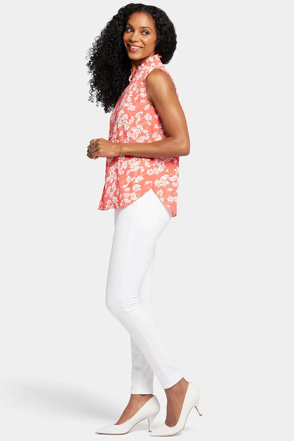 Sleeveless Ruffle Neck Blouse - Magdalene sold by NYDJ product image thumbnail 3