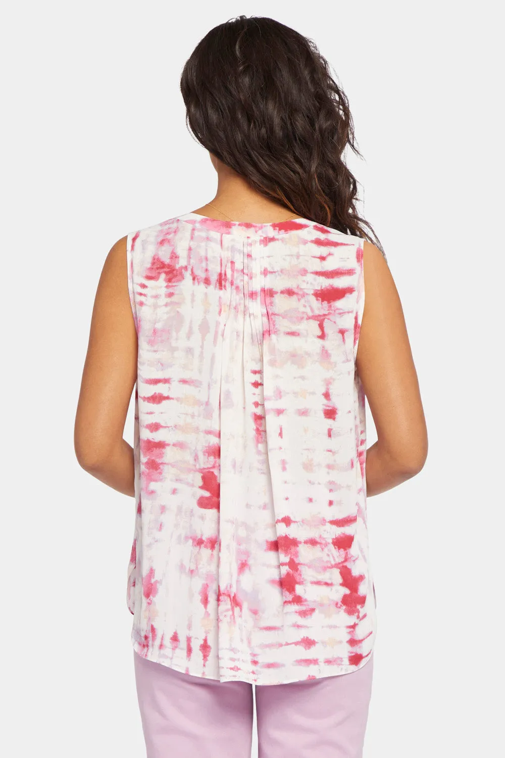 Sleeveless Pintuck Blouse - Carnelian sold by NYDJ product image thumbnail 3