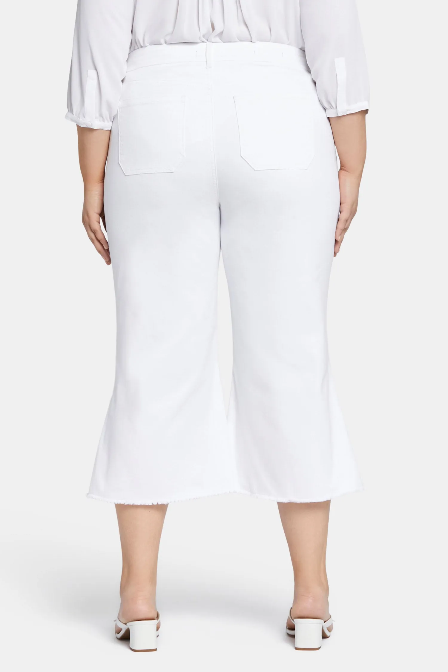 Patchie Wide Leg Capri Jeans In Plus Size - Optic White sold by NYDJ product image thumbnail 2