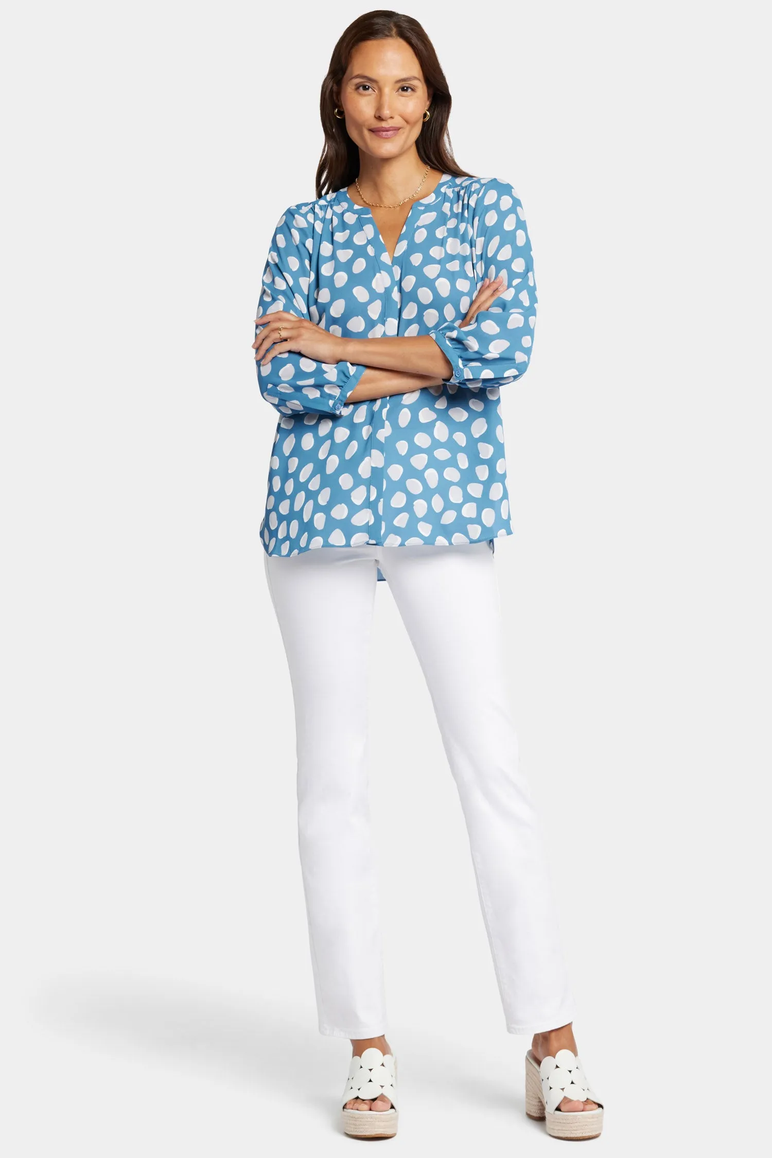 Pintuck Blouse - Delilah Dots sold by NYDJ product image thumbnail 5