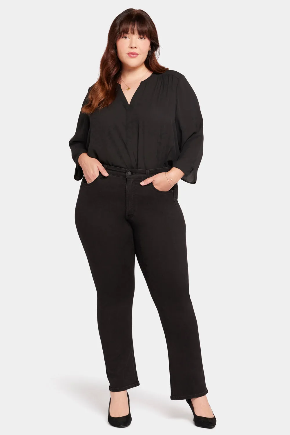 Le Silhouette Slim Bootcut Jeans In Petite Plus Size - Stellar sold by NYDJ product image thumbnail 4