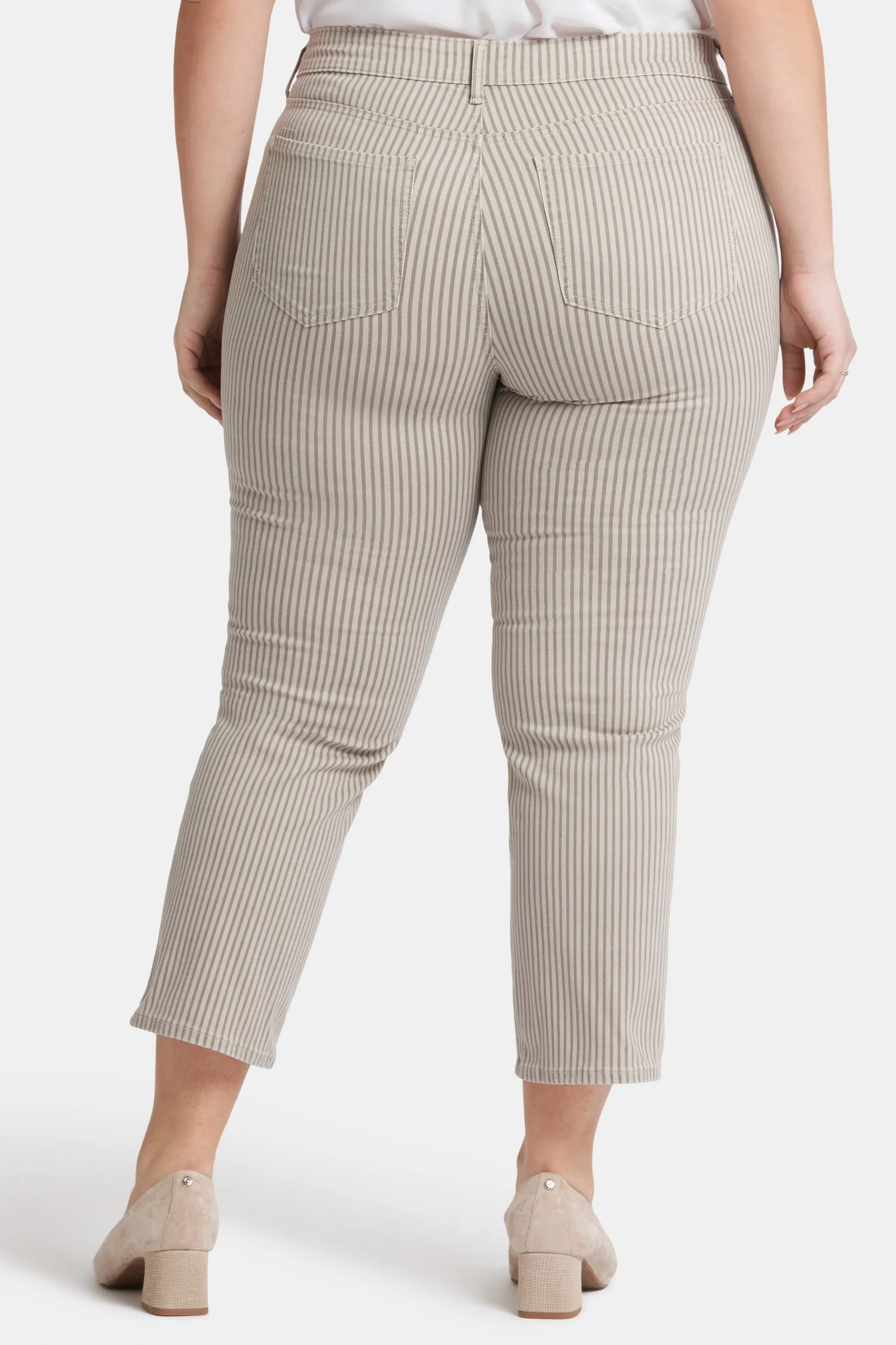 Marilyn Straight Ankle Jeans In Plus Size - Sandbar Stripe sold by NYDJ product image thumbnail 2