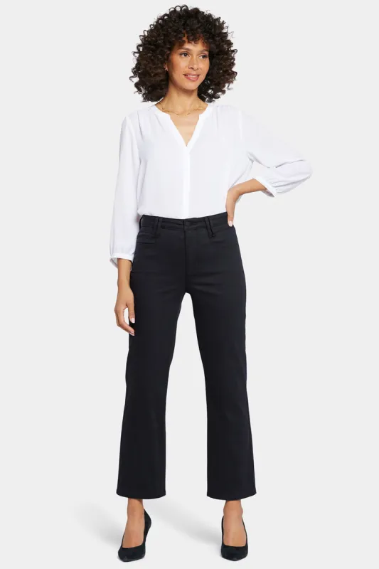 Bailey Relaxed Straight Ankle Jeans - Black sold by NYDJ