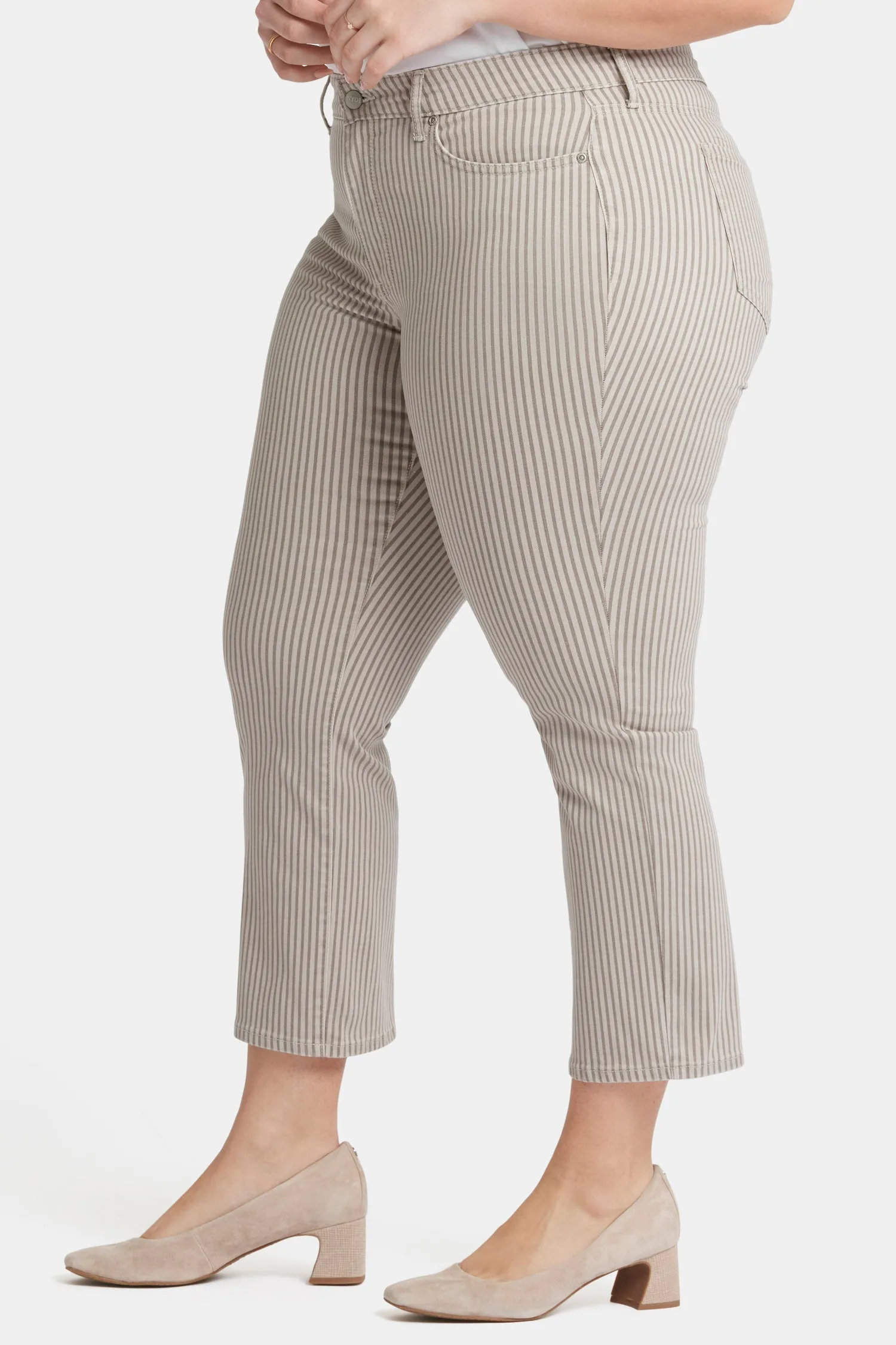 Marilyn Straight Ankle Jeans In Plus Size - Sandbar Stripe sold by NYDJ product image thumbnail 3