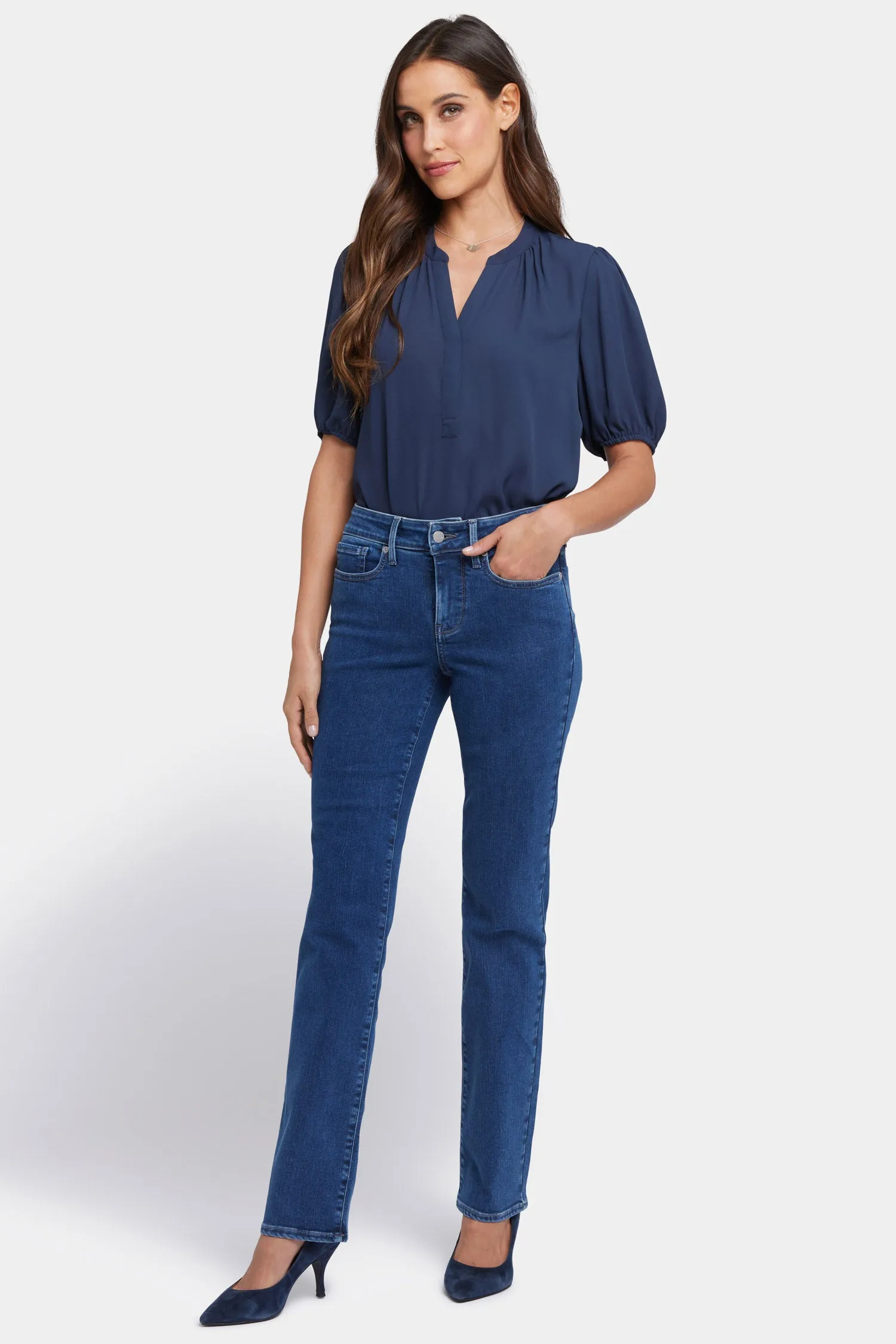 Marilyn Straight Jeans - Hollywood Indigo sold by NYDJ product image thumbnail 4