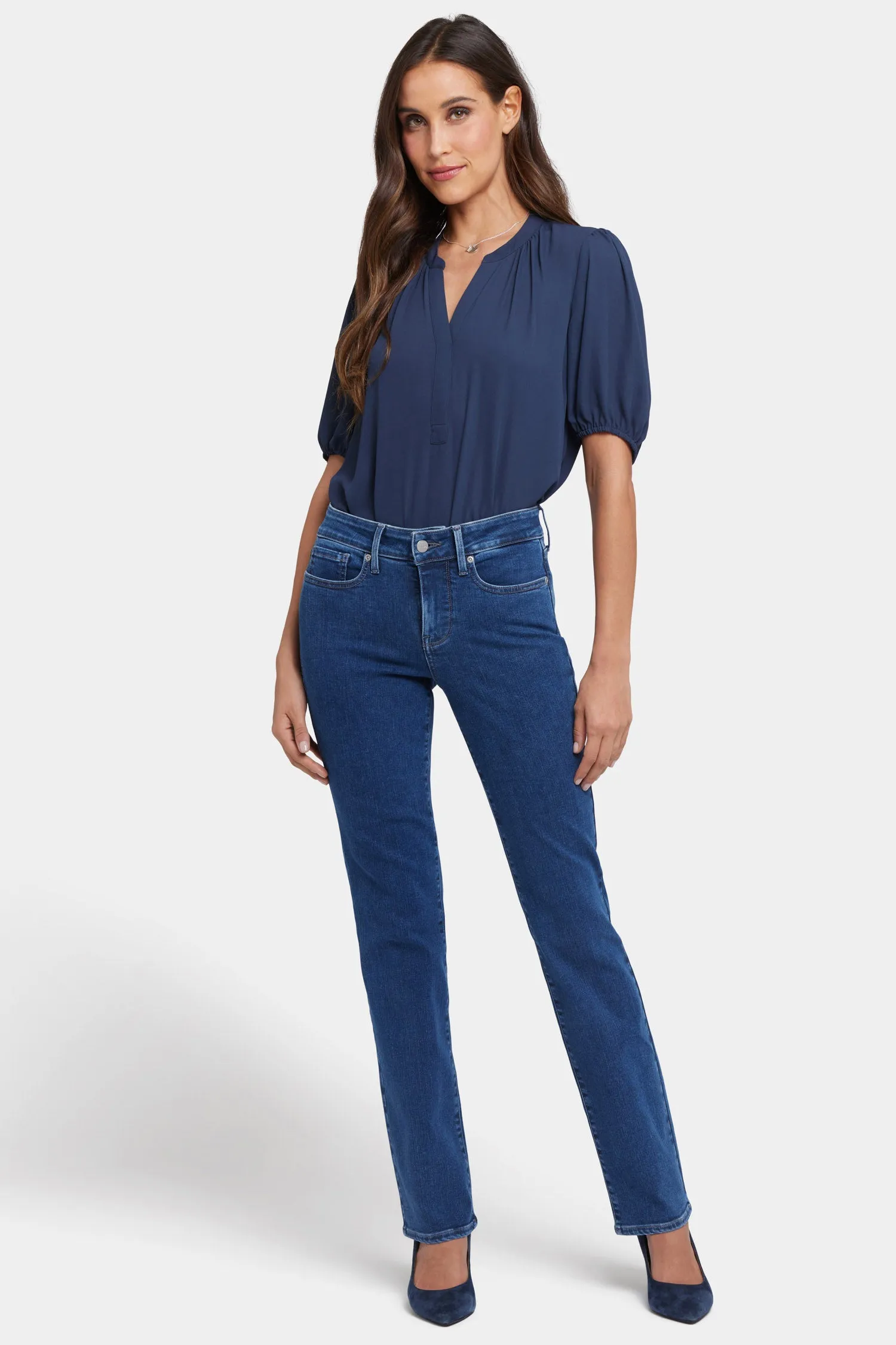 Marilyn Straight Jeans - Hollywood Indigo sold by NYDJ
