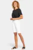Briella 10 Inch Denim Shorts In Petite - Optic White sold by NYDJ