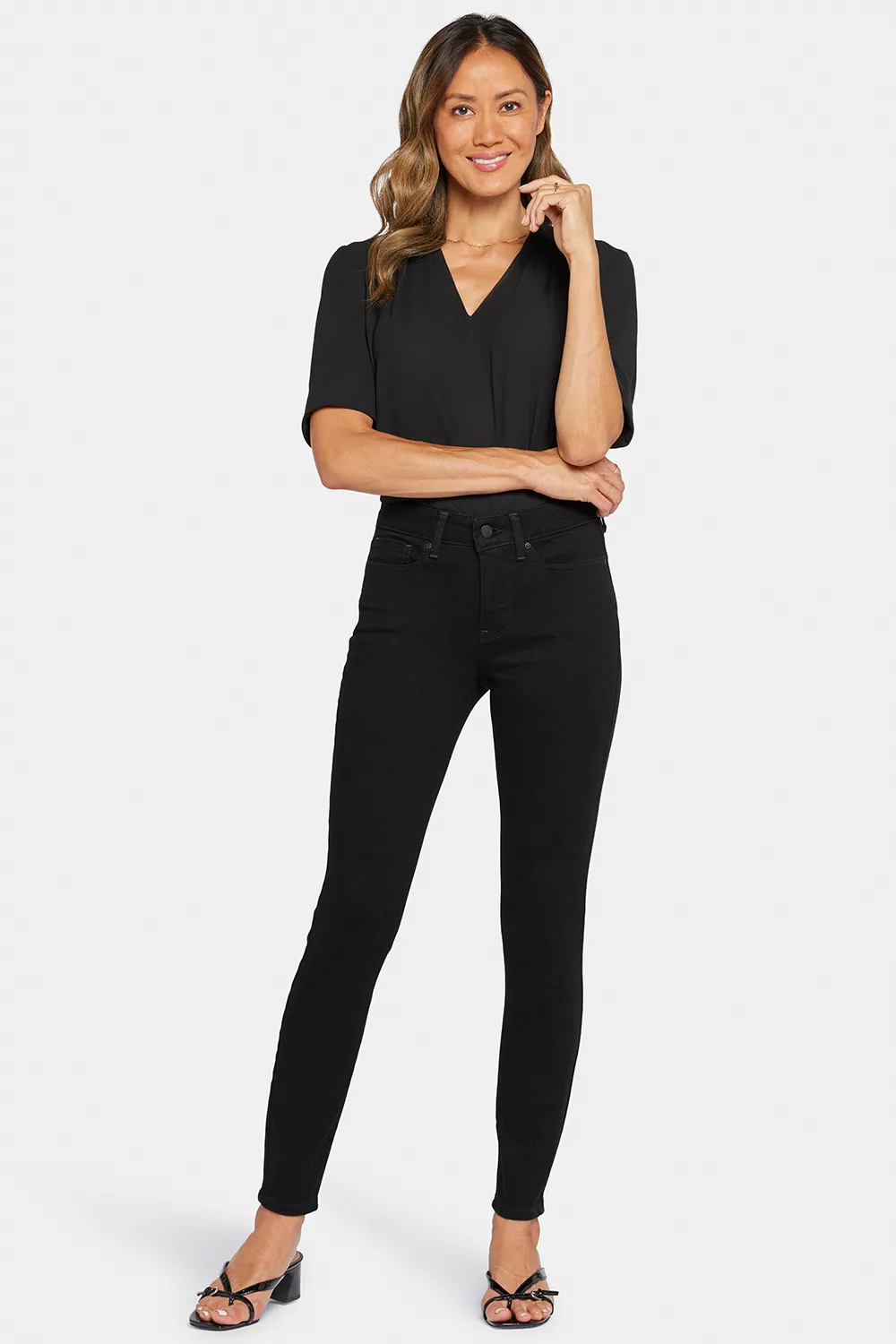 Ami Skinny Jeans In Petite - Black sold by NYDJ