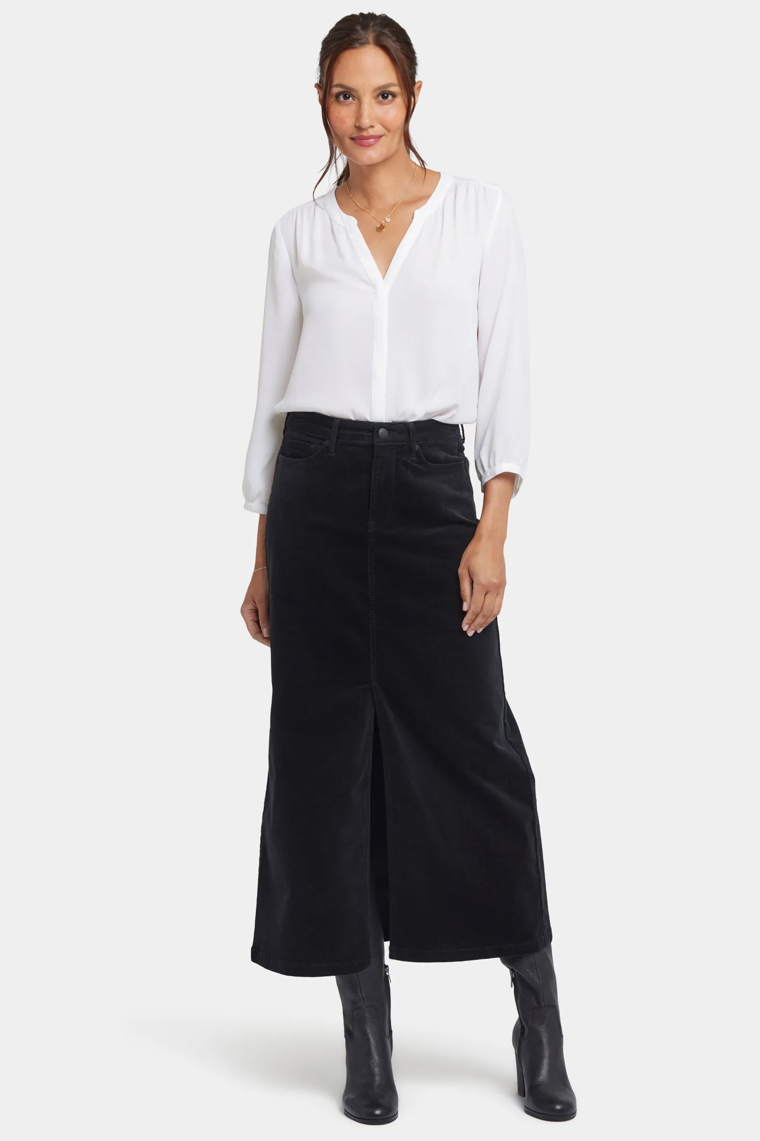 High Rise Long Skirt - Black sold by NYDJ product image thumbnail 4